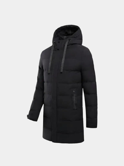 Men’s Puffer Jacket – Minimalist Long Quilted Winter Warmth SPECTER