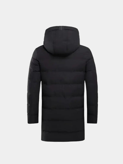 Men’s Puffer Jacket – Minimalist Long Quilted Winter Warmth SPECTER