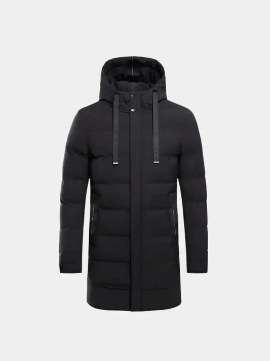 Men’s Puffer Jacket – Minimalist Long Quilted Winter Warmth SPECTER