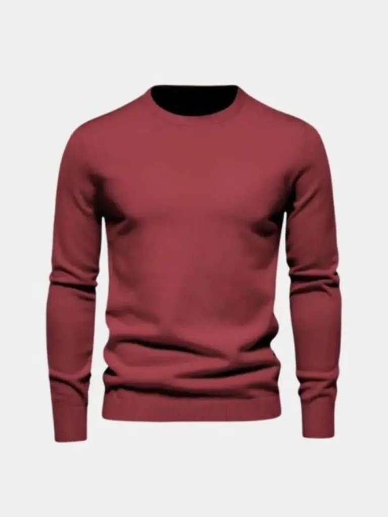 Men’s Knit Sweater – Minimalist Pullover Crosss Casual Everyday Knitwear SPECTER