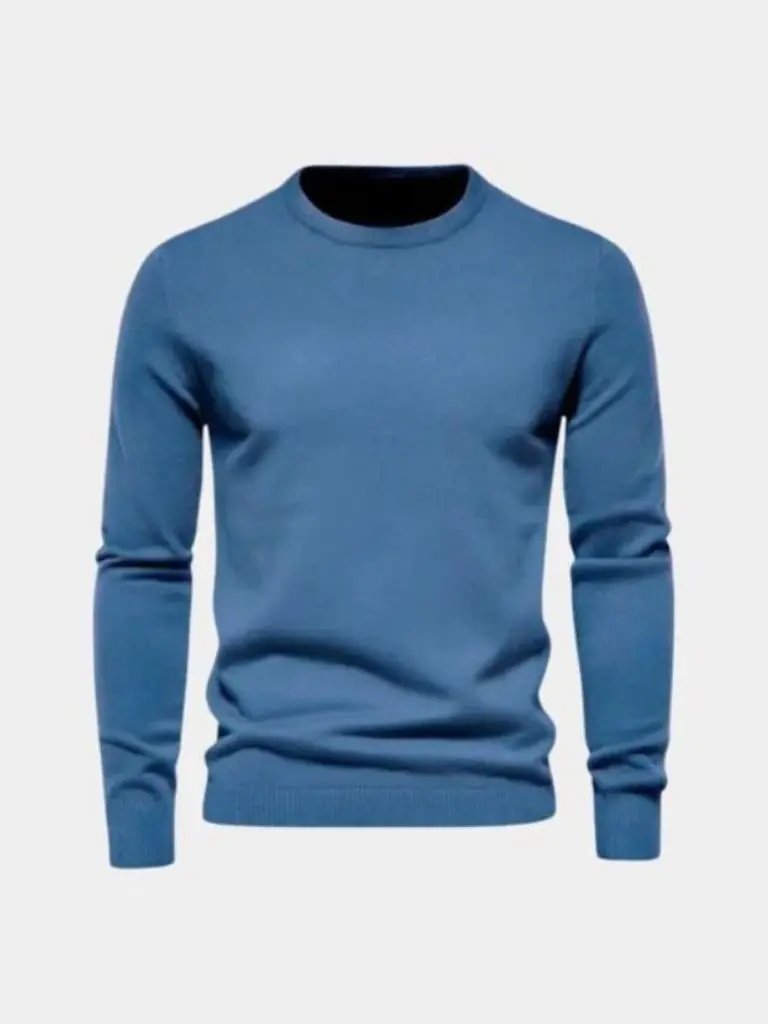 Men’s Knit Sweater – Minimalist Pullover Crosss Casual Everyday Knitwear SPECTER