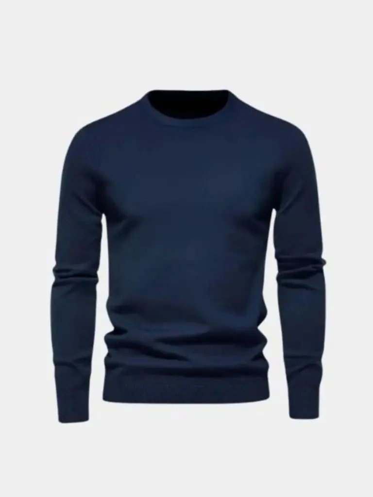 Men’s Knit Sweater – Minimalist Pullover Crosss Casual Everyday Knitwear SPECTER