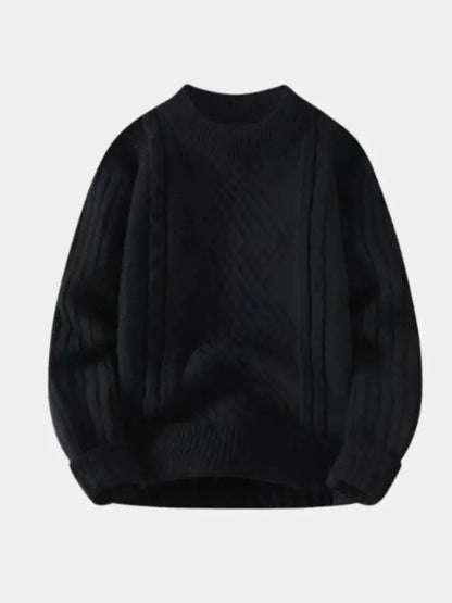 Men’s Knit Sweater – Minimalist Textured Casual Everyday Knitwear SPECTER