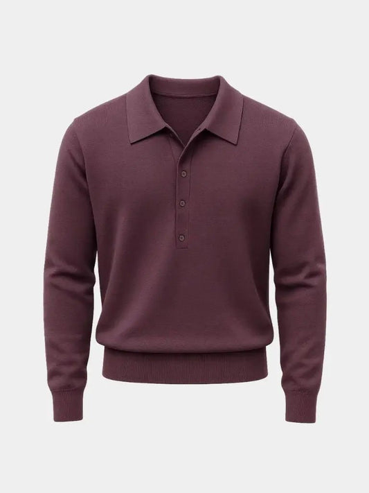 Men’s Knit Sweater – Old Money Polo Casual Everyday Knitwear SPECTER