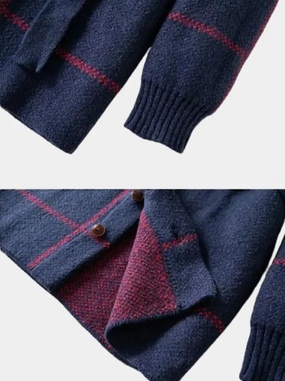 Men’s Knit Sweater – Rome Belted Casual Everyday Knitwear SPECTER