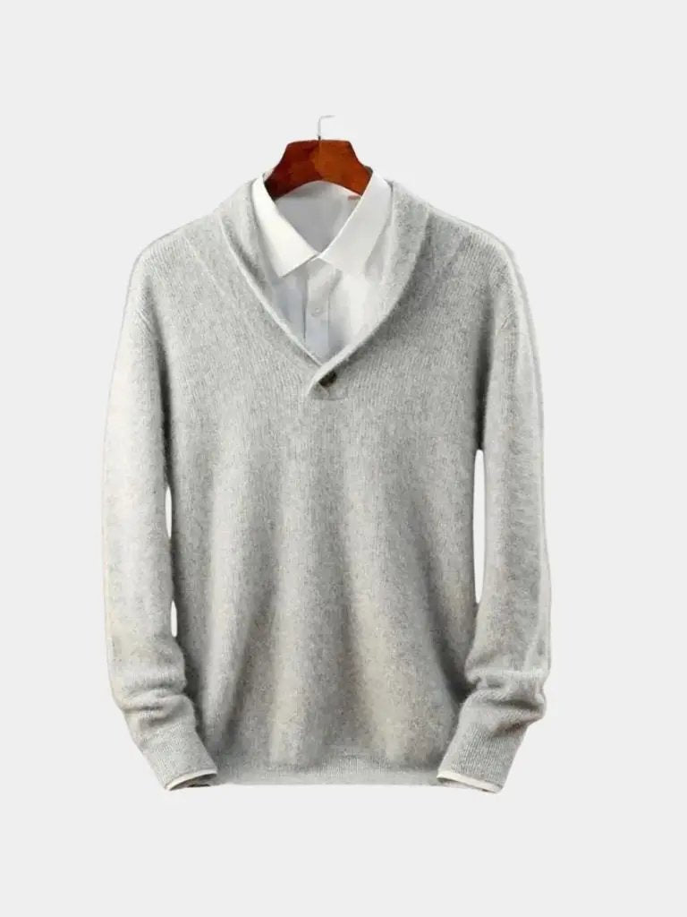 Men’s Cashmere Sweater – Soft Haven Soft Luxury Knit SPECTER