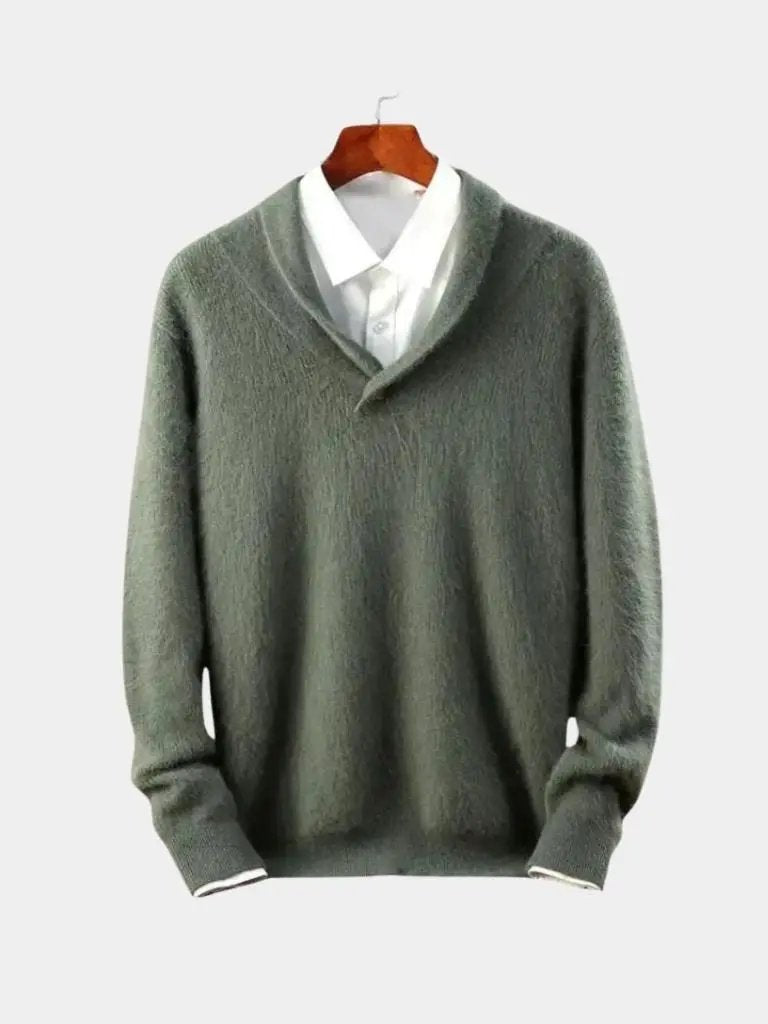 Men’s Cashmere Sweater – Soft Haven Soft Luxury Knit SPECTER