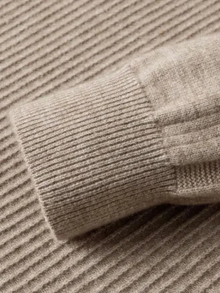 Men’s Knit Sweater – Stripe Quarter Zip Casual Everyday Knitwear SPECTER