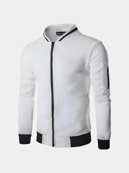 Men’s Bomber Jacket – Textured Minimalist Streetwear Modern Streetwear Fit SPECTER