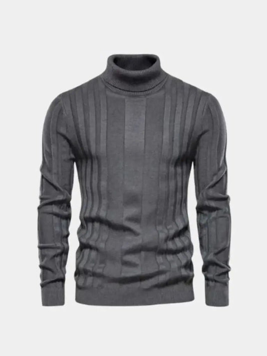 Men’s Knit Knit Sweater – Turtleneck Knitwear Pullover Casual Everyday Knitwear SPECTER