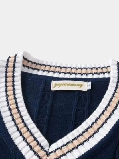 Men’s Knit Sweater – Neck Elegant Vest Casual Everyday Knitwear SPECTER