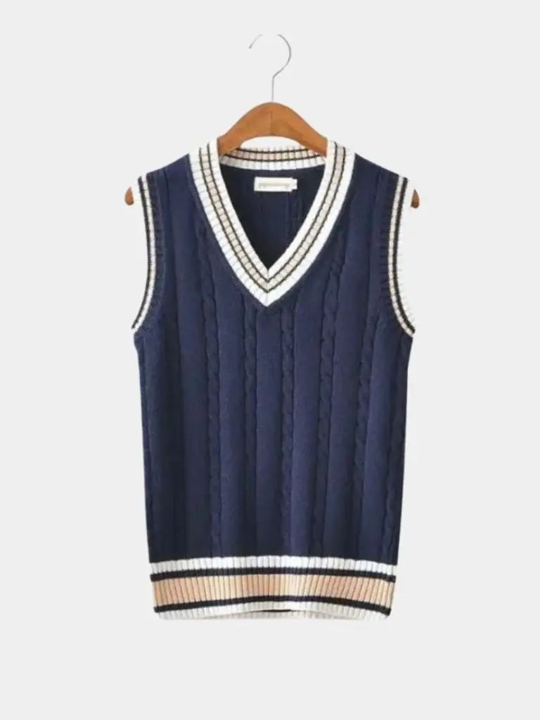 Men’s Knit Sweater – Neck Elegant Vest Casual Everyday Knitwear SPECTER