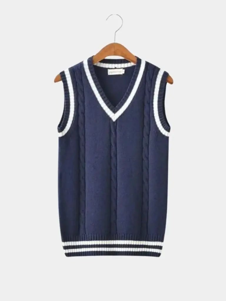 Men’s Knit Sweater – Neck Elegant Vest Casual Everyday Knitwear SPECTER