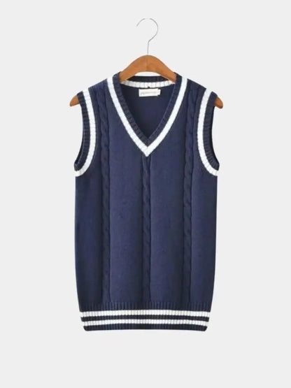 Men’s Knit Sweater – Neck Elegant Vest Casual Everyday Knitwear SPECTER