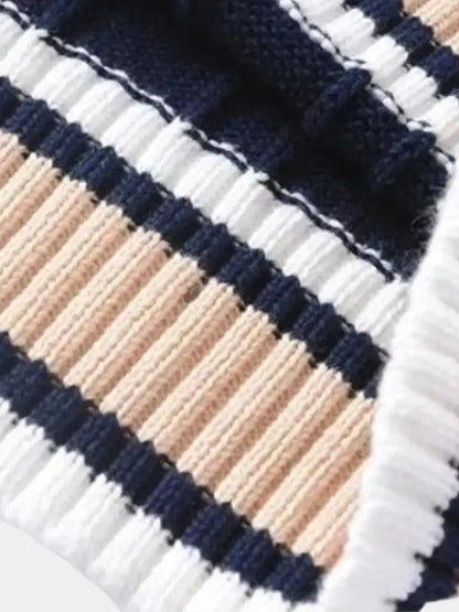 Men’s Knit Sweater – Neck Elegant Vest Casual Everyday Knitwear SPECTER