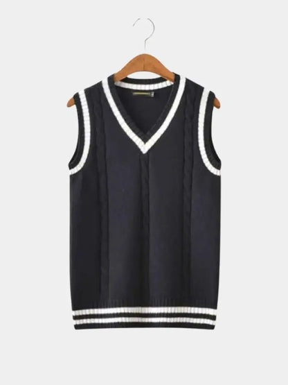 Men’s Knit Sweater – Neck Elegant Vest Casual Everyday Knitwear SPECTER